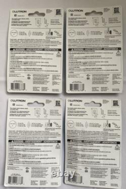 4Pk Lutron PJ2-3BRL-GWH-L01 3 Button W Raise Lower PICO Remote Control White NEW