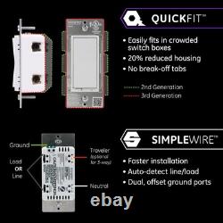 4x Jasco ZB3002 Enbrighten Zigbee In-wall Smart Paddle Dimmer Smart Switch