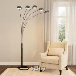 5 Arms Arch Black Floor Lamp Dimmer Switch Sofa Bed TV Bookshelf Light Bedroom