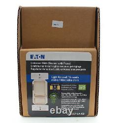 5 Eaton Lt Almond Slide Dimmers withPreset LED/CFL/INC/HAL/FLR/ELV/MLV SUL06P-LA