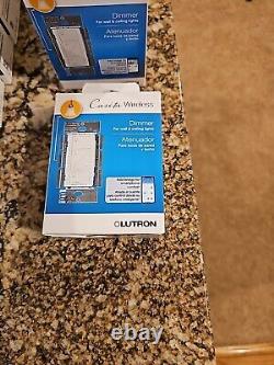 (5) Lutron PD-6WCL-WH Lighting Dimmer Switch White