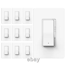 5 Pack Slide Dimmer Light Switch, Single Pole or 3-Way LED Dimmer Switch, for 30