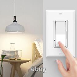 50 Packs Single Pole / 3-Way Decora White Dimmer Switch 15A 120V ETL Listed