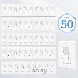 50PK Decora Dimmer Light Switch Single Pole / 3-Way LED / Incandescent / CFL