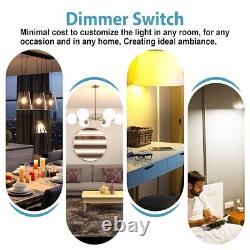50PK Single Pole / 3-Way Decora White Dimmer Switch White Wall Plates Included
