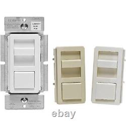6-Leviton IllumaTech White Ivory Almond Slide Dimmer Light Switch R50-IPL06-10M