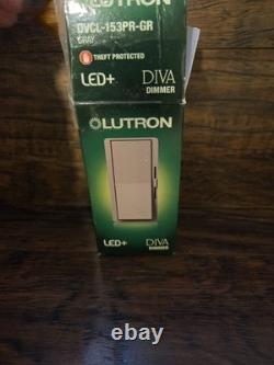 (6) Lutron Diva DVCL-153PR-GR LED+ Dimmer Wall Switch (GRAY) New Open Box
