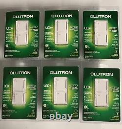 (6) Lutron Maestro Fan Control and Light Dimmer LOT-Brand New MACL-LFQH-WH WHITE