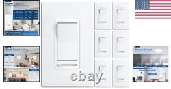 6 Pack Dimmer Light Switch, Single-Pole or 3-Way Slide Dimmer Switches for Le 6 Pack Dimmer Light Switch, Single-Pole or 3-Way Slide Dimmer Switches for Le
