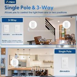6 Pack Dimmer Light Switch, Single-Pole or 3-Way Slide Dimmer Switches for Le 6 Pack Dimmer Light Switch, Single-Pole or 3-Way Slide Dimmer Switches for Le