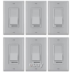 6 Pack Dimmer Switch, 3 Way or Single Pole, for Dimmable LED Light, Halogen a