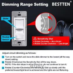 6 Pack Super Slim Dimmer Switch, Single Pole or 3-Way, Dimmable Light Switch