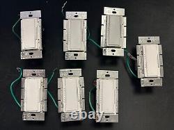 7 Lutron Maestro Dimmer Light Switches in Snow 5x MSCLV-600M And 2x MA-600