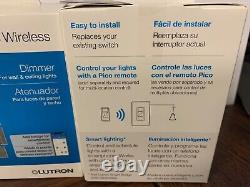 8 Lutron Caseta Wireless Pd-6wcl-wh. Electronic Multi-location Rf Dimmer Wht. New