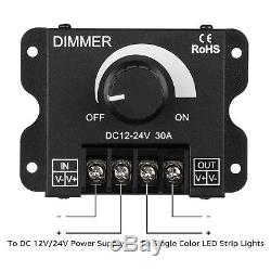 8 PACK TORCHSTAR PWM Dimming Controller for LED Strip Light, Dimmer Knob Switch