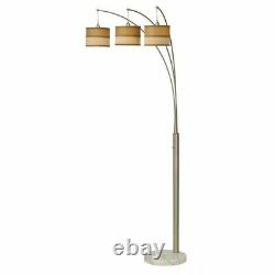 86'' Contemporary 3-Arc Steel Floor Lamp with Mar Base & Dimmer Switch by ARTIVA