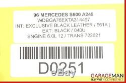 94-99 Mercedes W140 S600 Headlight Head Light Dimmer Switch Control Trim Black