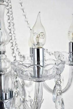 A1A9 Maria Theresa Crystal Chandelier Lights, Clear Glass K9 Crystal 6 Arms Ceil