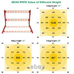 AGLEX 240W LED Grow Light Full Spectrum 4Bars for Indoor Plants Commercial