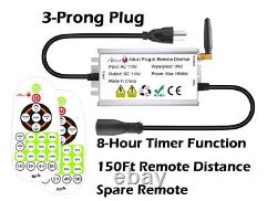 Adjustable 1500W Outdoor Dimmer for String Lights Wireless RF Remote 150ft Range