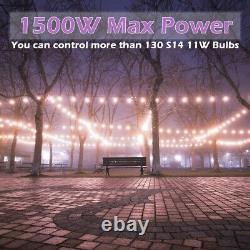 Adjustable 1500W Outdoor Dimmer for String Lights Wireless RF Remote 150ft Range