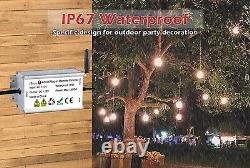 Adjustable 1500W Outdoor Dimmer for String Lights Wireless RF Remote 150ft Range