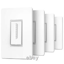 Adjustable Dimmer Light Switch 4 Pack for LED, CFL, & Incandescent Bulbs Adjustable Dimmer Light Switch 4 Pack for LED, CFL, & Incandescent Bulbs