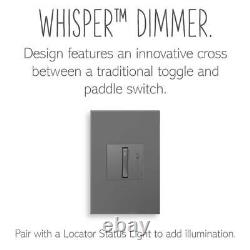 Adorne Whisper Tru-Universal 700W Single-Pole/3-Way Dimmer with Microban