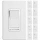 Amico 10 Pack Dimmer Light Switch, Single-pole Or 3-way 3way, White