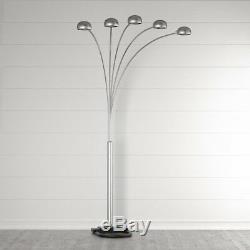 Arch Floor Lamp Bedroom Living Room Lighting Dimmer Switch Brushed Nickel 5-Arms