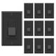 Bestten 10 Pack Dimmer Wall Light Switch, Compatible With Standard, Black
