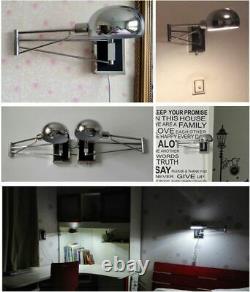Bedside Wall Lamps With Dimmer Switch Chrome Reading LED Lights Indoor Lightings