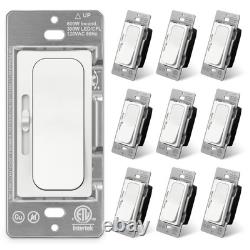 Bestten 10 Pack Super Slim Dimmer Light Switch Single Pole Or 3 Way Quiet Slide Bestten 10 Pack Super Slim Dimmer Light Switch Single Pole Or 3 Way Quiet Slide