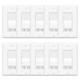 Black Decora Rocker, Single & 3-way, Cfl 600withled 3w-150w, 10pk
