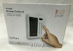 Brilliant All-in-One Smart Home Control 2-Light Switch Panel dimmer BHA120US-WH2