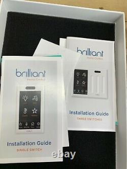 Brilliant All-in-One Smart Home Control 3-Light Switch Panel BHA120US-WH3 AS IS