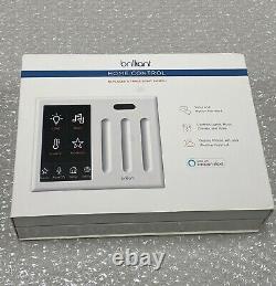 Brilliant All-in-One Smart Home Control 3-Light Switch Panel dimmer BHA120US-WH3