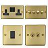 Brushed Satin Brass Csbb Light Switches, Plug Sockets, Dimmers, Cooker, Fuse, Tv