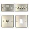 Brushed Stainless Steel Cssw Light Switches, Plug Sockets, Dimmers, Cooker, Fuse