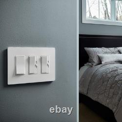 CFL/LED Dimmer Light Switch, Single-Pole/3-Way, Locator Light, 0-10V, White, 3-P