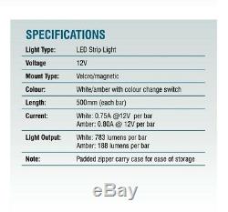 Camp Light Kit Led White/amber 12v Strip Light Kit With Dimmer Switch