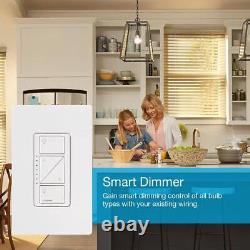 Caseta Smart Dimmer Switch, 150W LED/600W Incandescent, for Wall and Ceiling