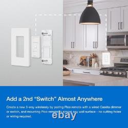Caseta Smart Dimmer Switch Hub Required 150W LED White