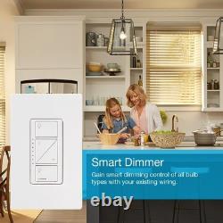 Caseta Smart Dimmer Switch Smart Hub Required, for LED Lights, 150 Watt, Sin