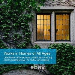 Caseta Smart Dimmer Switch Smart Hub Required, for LED Lights, 150 Watt, Sin