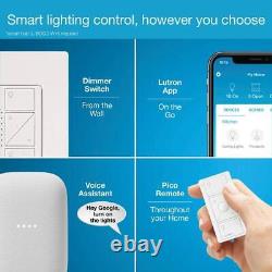 Caseta Smart Dimmer Switch for Wall and Ceiling Lights, 150W LED, White (4-Pack)