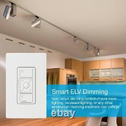 Caseta Smart Lighting Dimmer Switch for ELV Bulbs, 250W LED Bulbs, White
