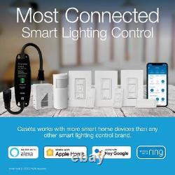 Caseta Smart Lighting Dimmer Switch for ELV Bulbs, 250W LED Bulbs, White