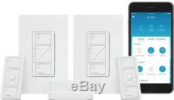 Caseta Wireless Smart Lighting Dimmer Switch (2 Count) Starter Kit Incandescent