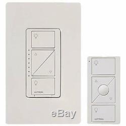 Caseta Wireless Smart Lighting Dimmer Switch And Remote Kit For Wall & White